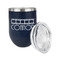 Movie Theater Stainless Wine Tumblers - Navy - Double Sided - Alt View