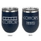 Movie Theater Stainless Wine Tumblers - Navy - Double Sided - Approval