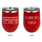 Movie Theater Stainless Wine Tumblers - Red - Double Sided - Approval