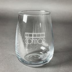 Movie Theater Stemless Wine Glass - Engraved (Personalized)