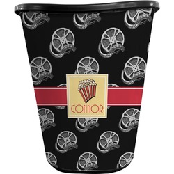 Movie Theater Waste Basket - Single Sided (Black) (Personalized)