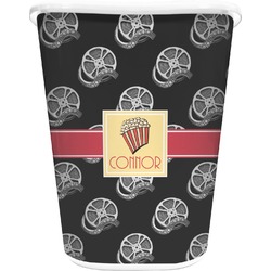 Movie Theater Waste Basket - Double Sided (White) (Personalized)
