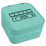 Movie Theater Travel Jewelry Box - Teal Leather (Personalized)