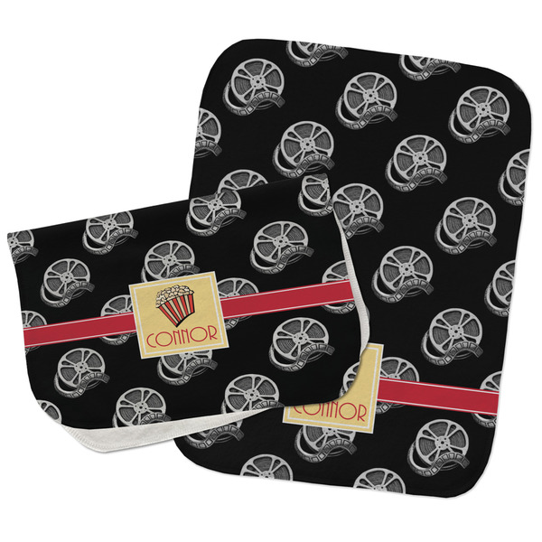 Custom Movie Theater Burp Cloths - Fleece - Set of 2 w/ Name or Text