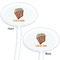 Movie Theater White Plastic 7" Stir Stick - Double Sided - Oval - Front & Back