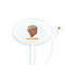 Movie Theater White Plastic 7" Stir Stick - Oval - Closeup