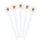 Movie Theater White Plastic 7" Stir Stick - Round - Fan View