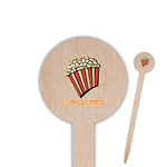 Movie Theater 6" Round Wooden Food Picks - Double Sided (Personalized)