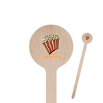 Movie Theater 6" Round Wooden Stir Sticks - Double Sided (Personalized)