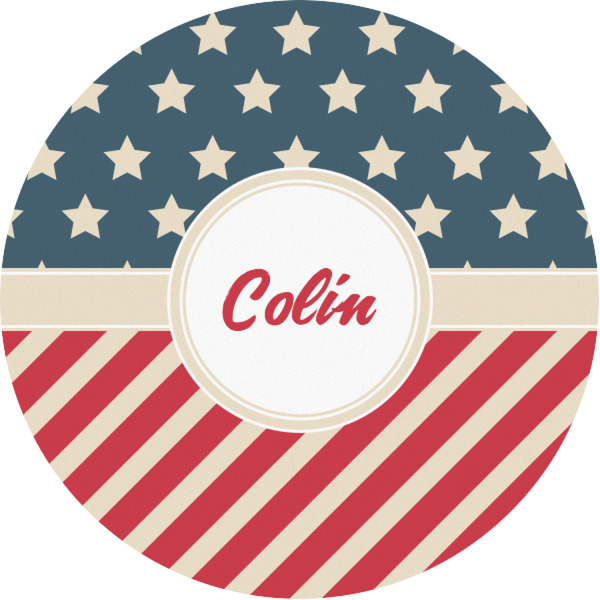 Custom Stars and Stripes Multipurpose Round Labels - 1" (Personalized)