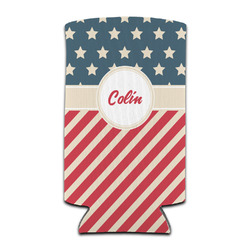 Stars and Stripes Can Cooler (tall 12 oz) (Personalized)