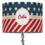 Stars and Stripes 16" Drum Lamp Shade - Fabric (Personalized)