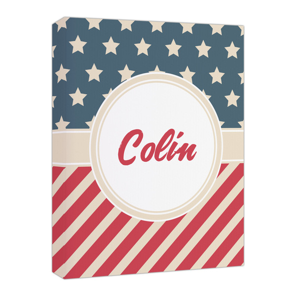 Custom Stars and Stripes Canvas Print - 16x20 (Personalized)