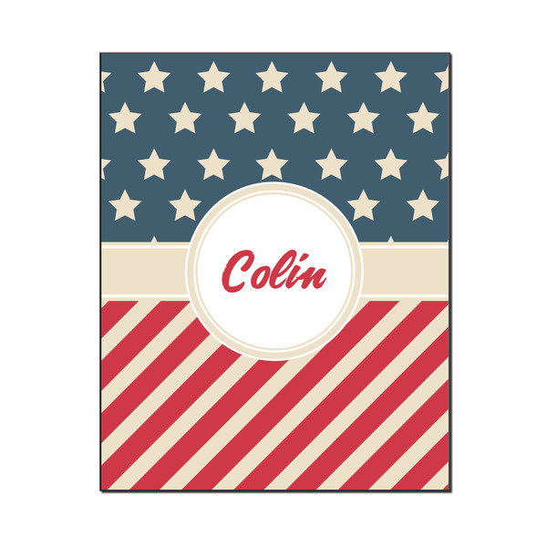 Custom Stars and Stripes Wood Print - 16x20 (Personalized)