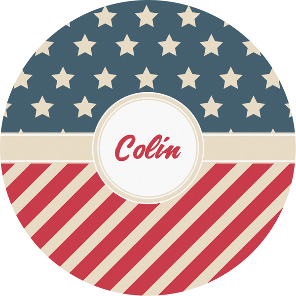 Custom Stars and Stripes Multipurpose Round Labels - 2" (Personalized)