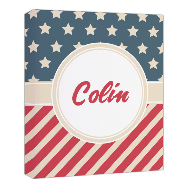 Custom Stars and Stripes Canvas Print - 20x24 (Personalized)