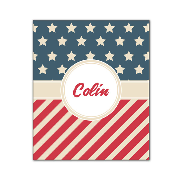 Custom Stars and Stripes Wood Print - 20x24 (Personalized)