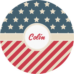 Stars and Stripes Multipurpose Round Labels - 3" (Personalized)