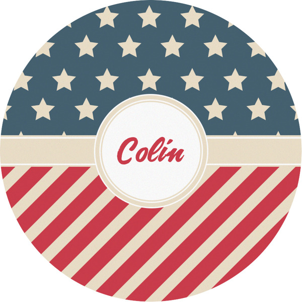 Custom Stars and Stripes Multipurpose Round Labels - Custom Sized (Personalized)