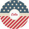 Stars and Stripes 3" Multipurpose Round Labels - Single Sticker