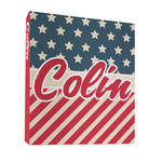 Stars and Stripes 3 Ring Binder - Full Wrap - 1" (Personalized)