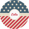 Stars and Stripes 4" Multipurpose Round Labels - Single Sticker