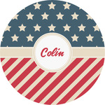 Stars and Stripes Multipurpose Round Labels - 5" (Personalized)