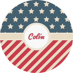 Stars and Stripes Multipurpose Round Labels - 5" (Personalized)