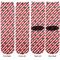 Stars and Stripes Adult Crew Socks - Double Pair - Front and Back - Apvl