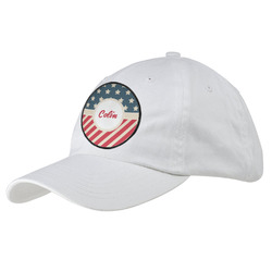 Stars and Stripes Baseball Cap - White (Personalized)