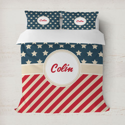 Stars and Stripes Duvet Cover Set - Full / Queen (Personalized)