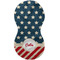 Stars and Stripes Burp Peanut Shaped Flat