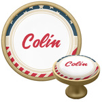 Stars and Stripes Cabinet Knob - Gold (Personalized)