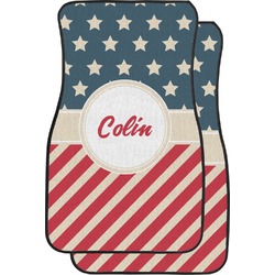 Stars and Stripes Car Floor Mats (Front Seat) (Personalized)