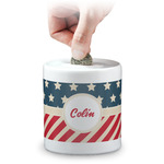 Stars and Stripes Coin Bank (Personalized)