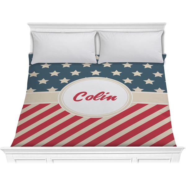 Custom Stars and Stripes Comforter - King (Personalized)