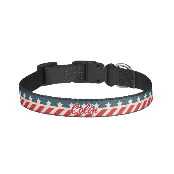 Custom Stars and Stripes Dog Collar - Small (Personalized)