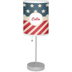 Stars and Stripes 7" Drum Lamp with Shade Polyester (Personalized)