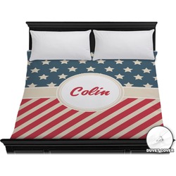 Stars and Stripes Duvet Cover - King (Personalized)