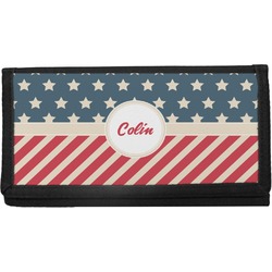 Stars and Stripes Canvas Checkbook Cover (Personalized)
