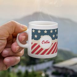 Stars and Stripes Single Shot Espresso Cup - Single (Personalized)