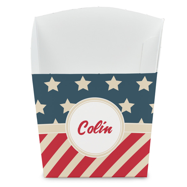 Custom Stars and Stripes French Fry Favor Boxes (Personalized)