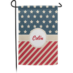 Stars and Stripes Small Garden Flag - Single Sided w/ Name or Text