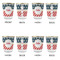 Stars and Stripes Glass Shot Glass - with gold rim - Set of 4 - APPROVAL