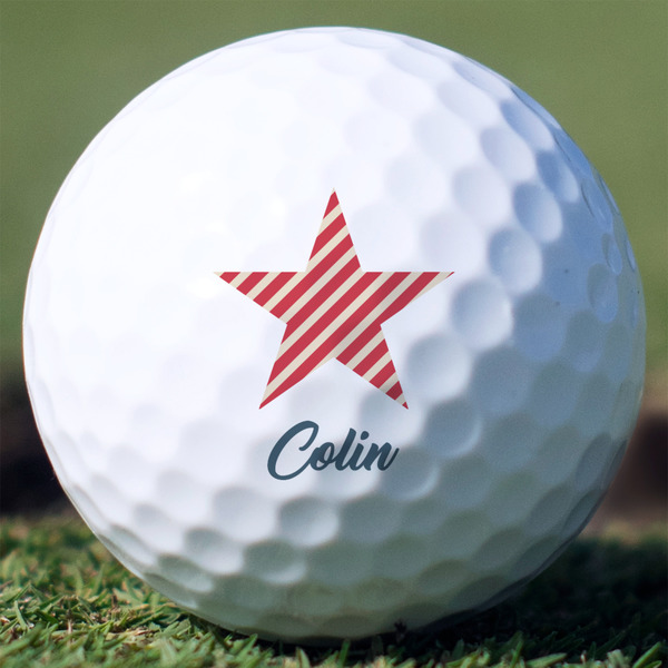 Custom Stars and Stripes Golf Balls - Titleist Pro V1 - Set of 12 (Personalized)
