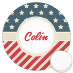 Stars and Stripes Printed Cookie Topper - 3.25" (Personalized)