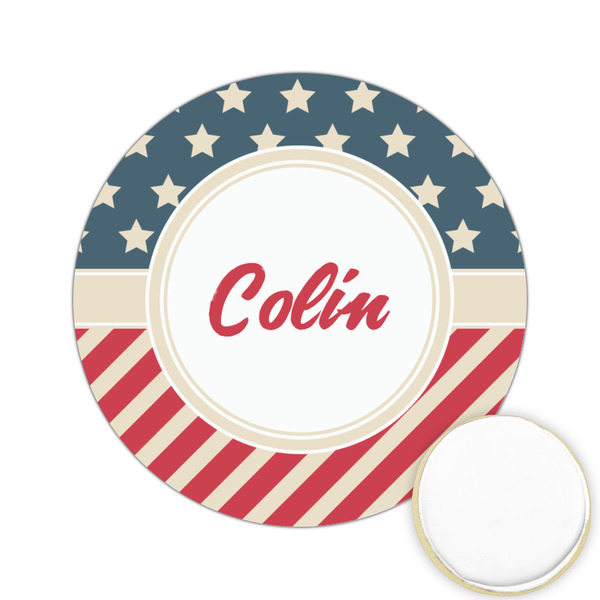 Custom Stars and Stripes Printed Cookie Topper - 2.15" (Personalized)