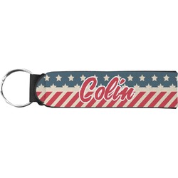 Stars and Stripes Neoprene Keychain Fob (Personalized)