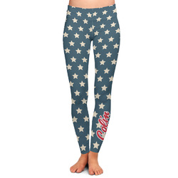 Stars and Stripes Ladies Leggings - 2X-Large (Personalized)
