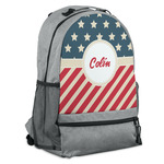 Stars and Stripes Backpack - Grey (Personalized)